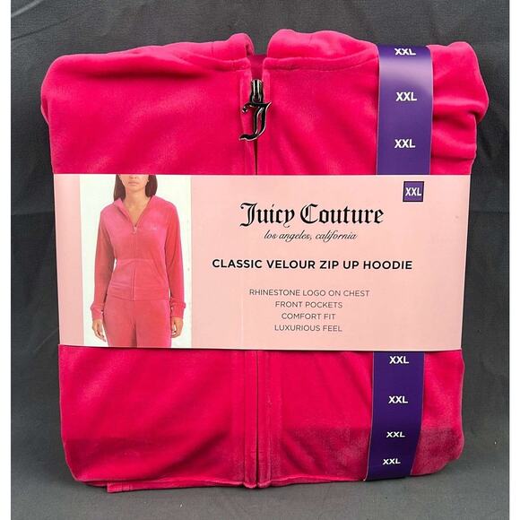Juicy Couture Women's Pink Hoodie (XXL) New with Tags - Picture 2 of 4